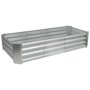 180cm x 90cm Rectangle Galvanised Steel Raised Garden Bed - By Harbour Housewares