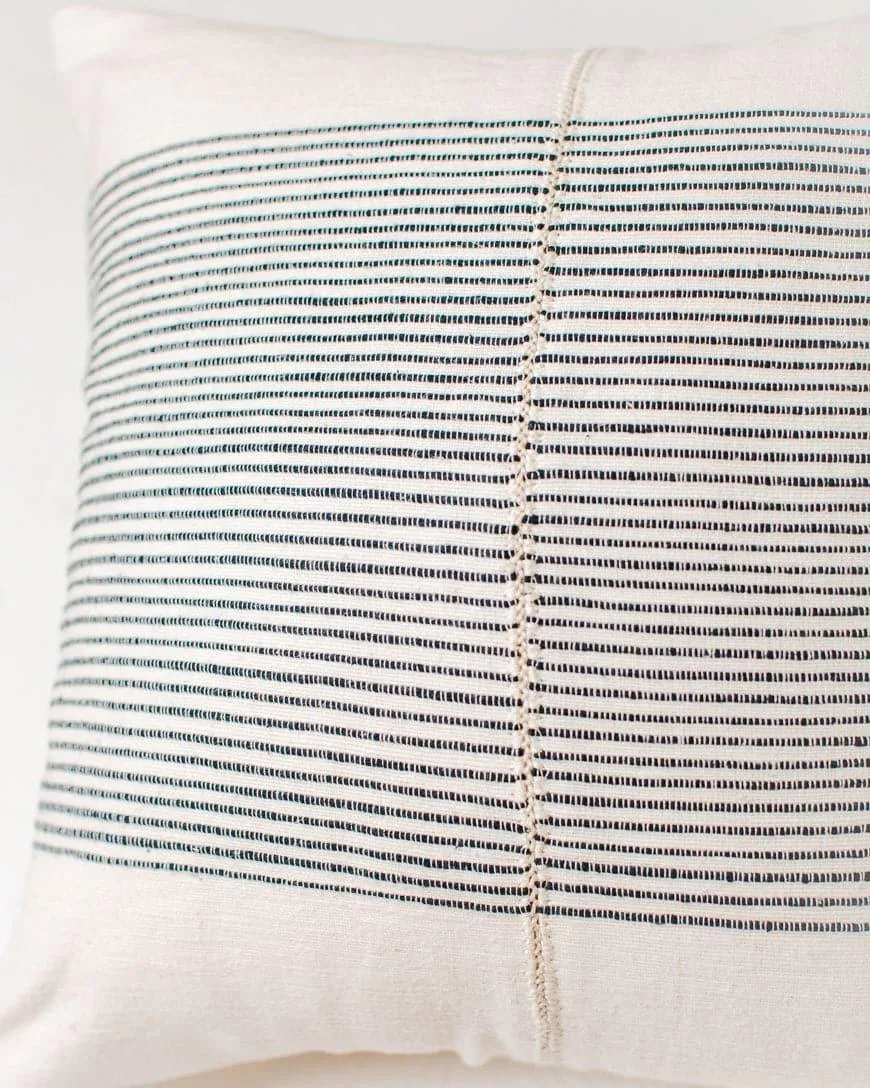 18" Riviera Hand-Stitch Throw Pillow