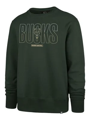 '47 Brand Split Squad Headline Milwaukee Bucks Crewneck Sweatshirt