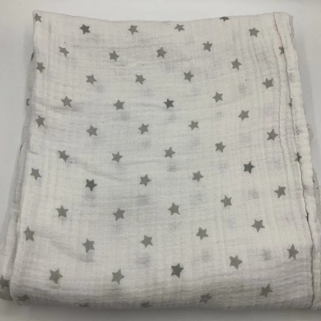 Aden   Anais White & Grey Stars Swaddle