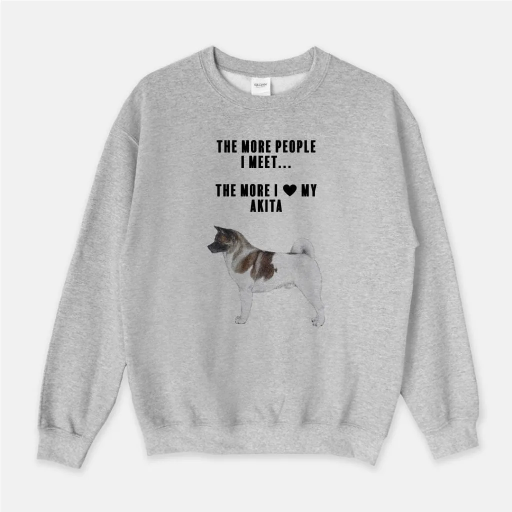 Akita Love Unisex Crew Neck Sweatshirt