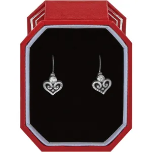 Alcazar Heart Leverback Earrings Gift Box