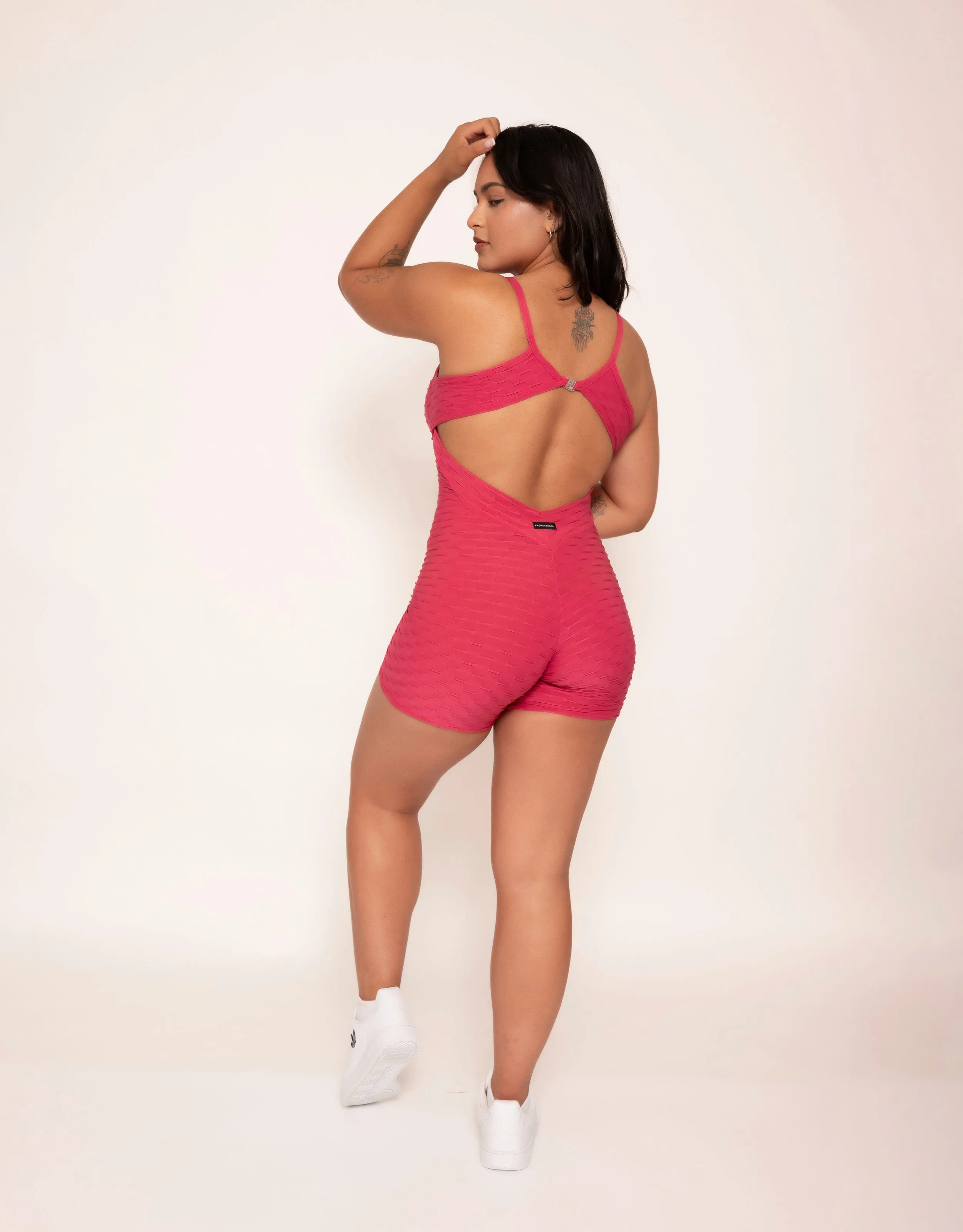 Amelia Pink Shorts Jumpsuit