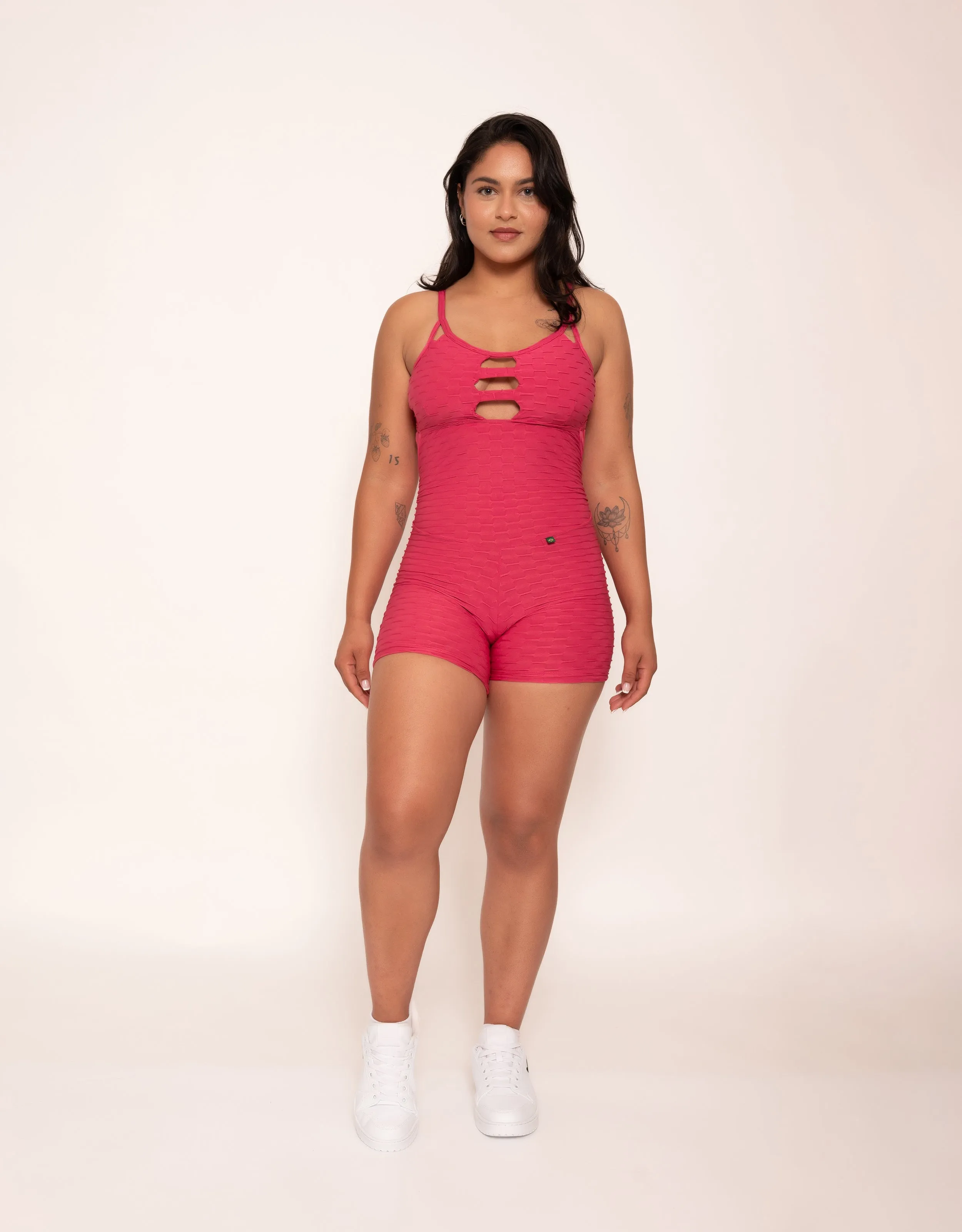 Amelia Pink Shorts Jumpsuit