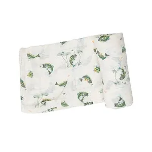 Angel Dear Muslin Swaddle Blanket Bass