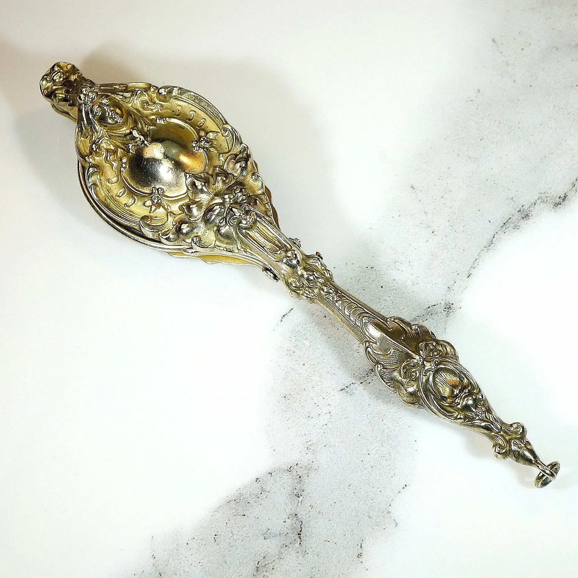 Arcane Art Nouveau Silver Gilt Lorgnette