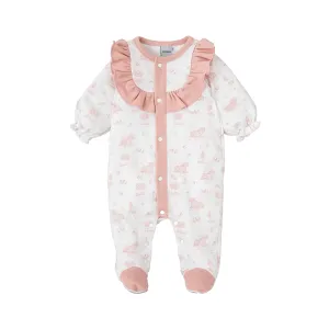 Babidu Baby Girls Dusty Rose Babygrow