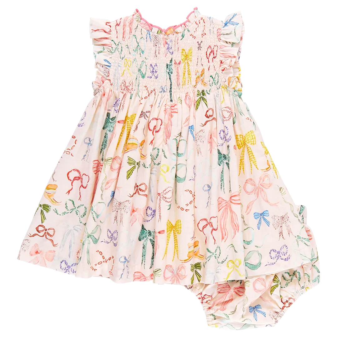 Baby Girls Stevie Dress Set - Watercolor Bows