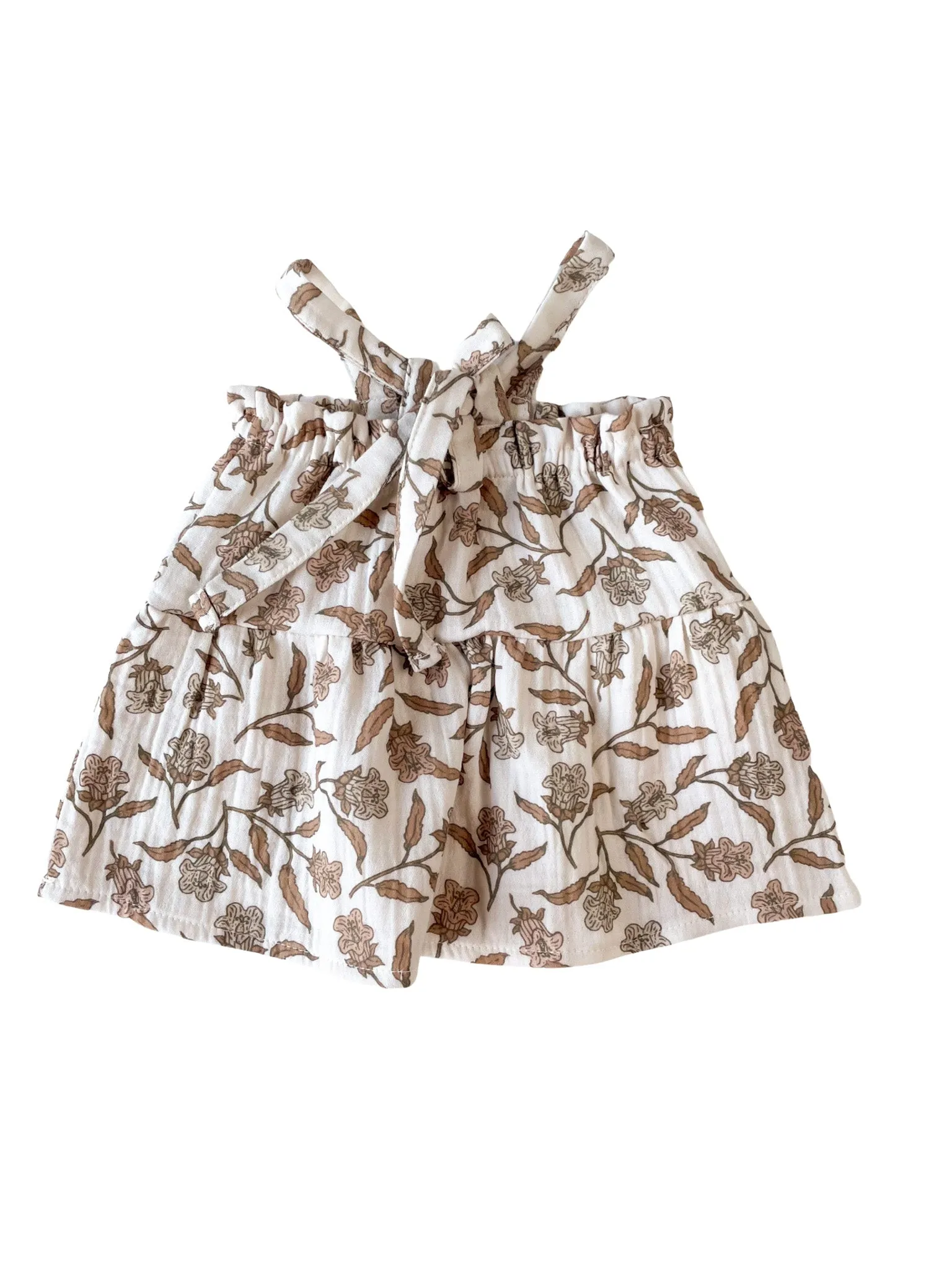 Baby muslin dress / bell flowers