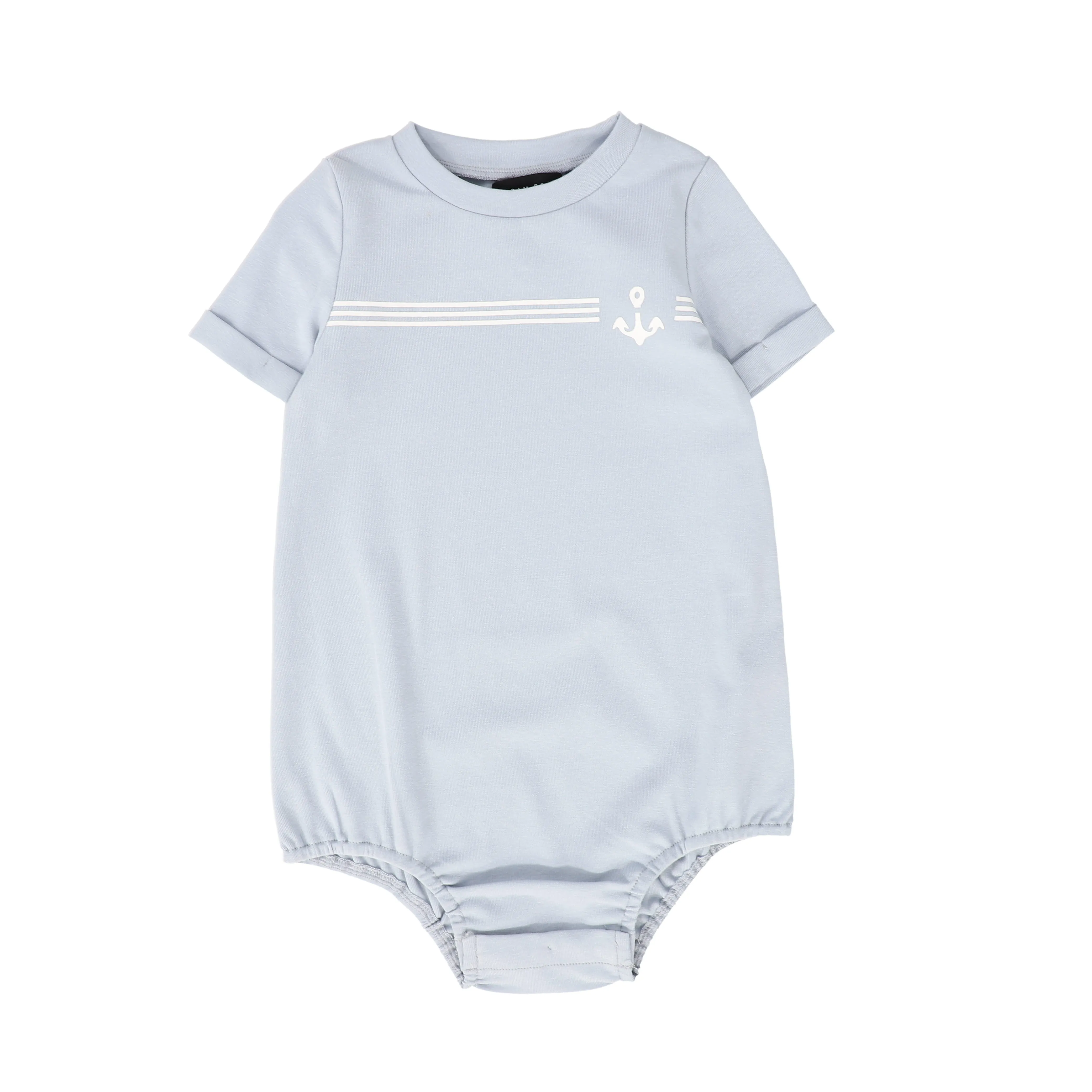 BAMBOO LIGHT BLUE ANCHOR EMBLEM ROMPER [FINAL SALE]