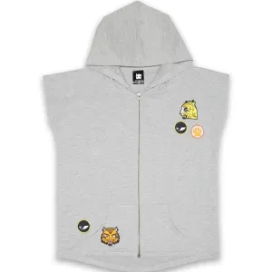 Band of Boys - Sleeveless Hood Cat Badges - Marle Grey