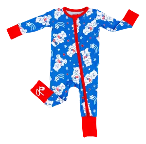 Birdie Bean Care Bears™ America 4th of July Print Convertible Baby Romper