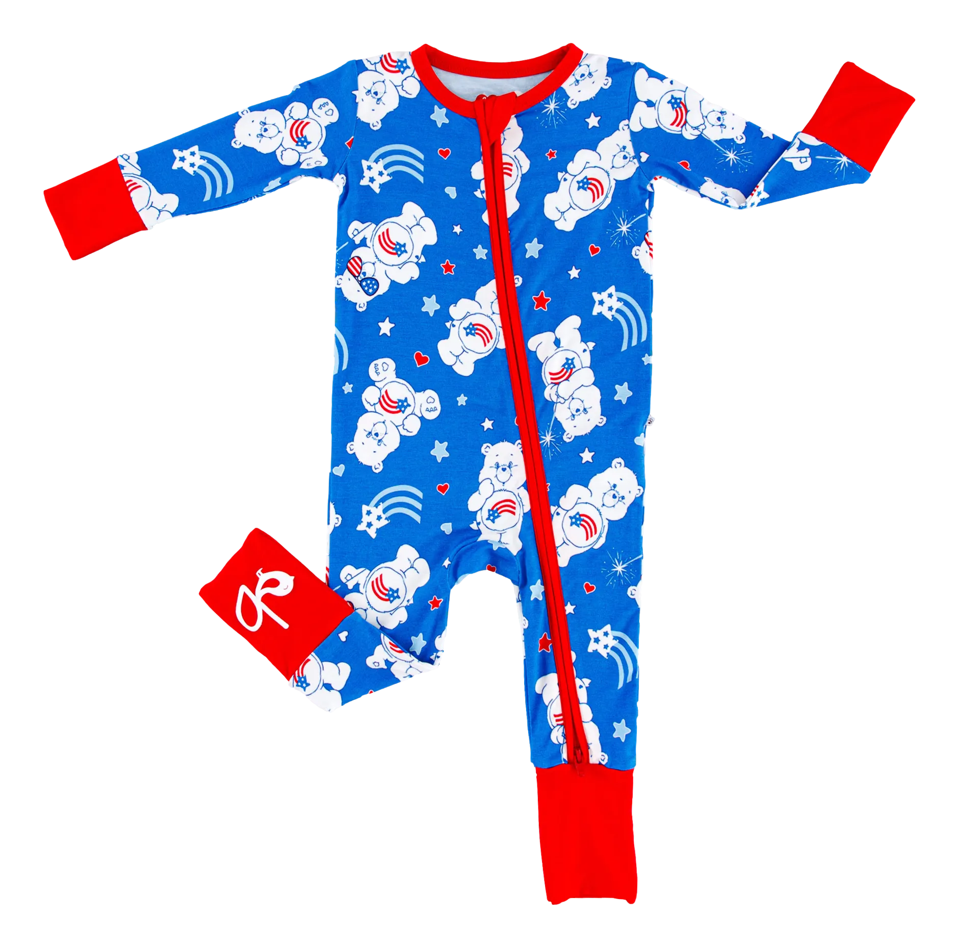 Birdie Bean Care Bears™ America 4th of July Print Convertible Baby Romper