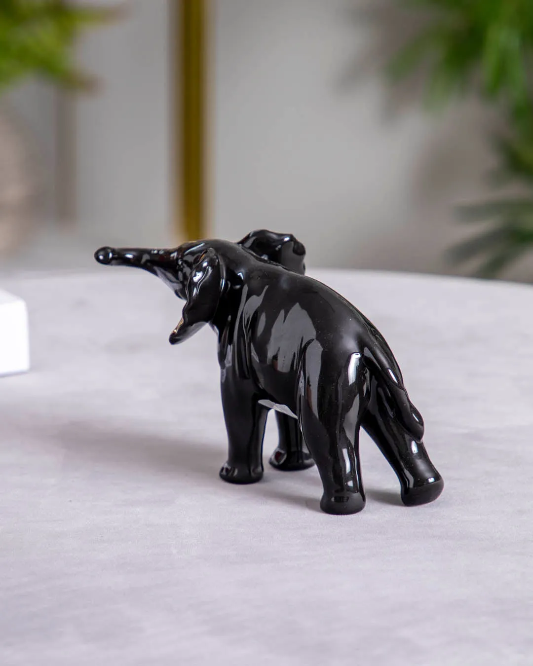 Black & Gold Elephant Figurine