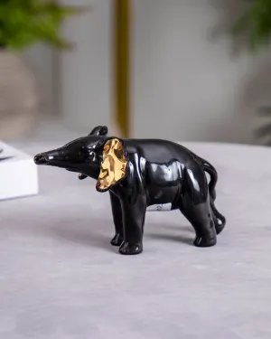 Black & Gold Elephant Figurine