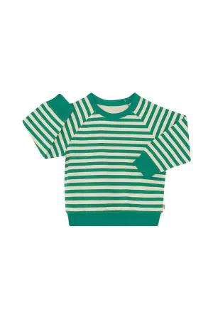 Bonds Kids Soft Threads Pullover - Stripey Stripe T-Rex Green