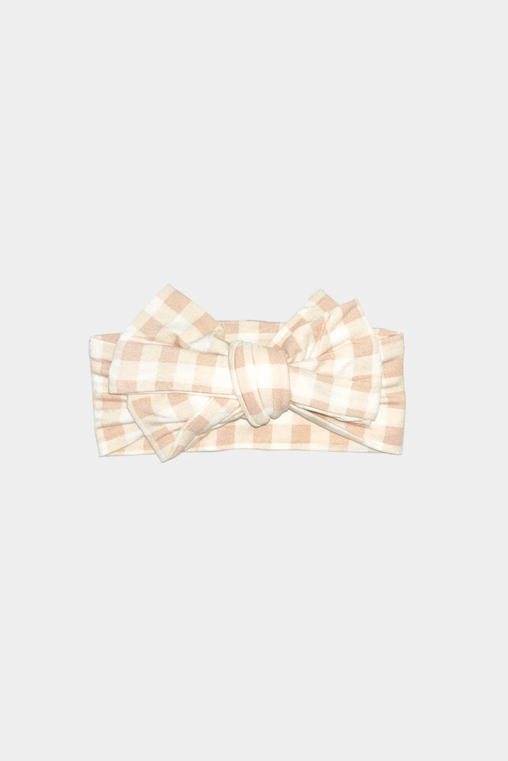 Bow Headband - OAT GINGHAM