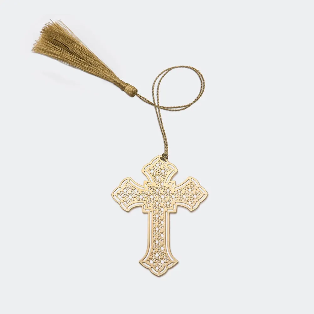 Brass Bookmark Cross