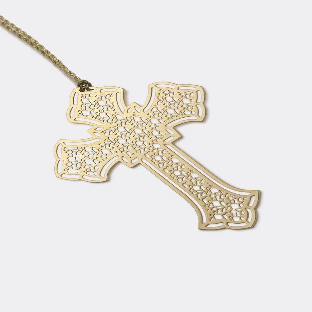 Brass Bookmark Cross