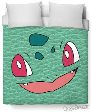 Bulbasaur Face Duvet Cover