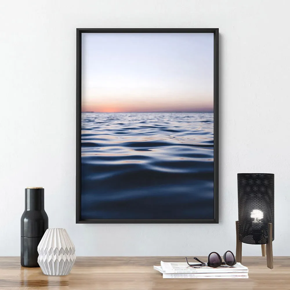 Calm Ocean Horizon at Dusk - Art Print