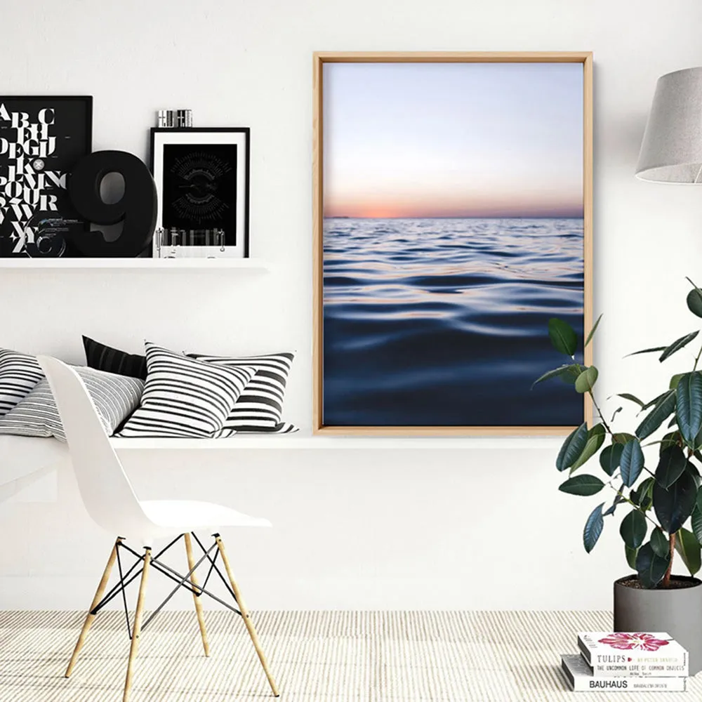 Calm Ocean Horizon at Dusk - Art Print