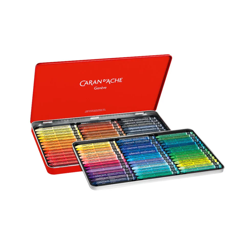 Caran d'Ache Neocolor II Water Soluble Wax Pastel Box of 84 Assorted