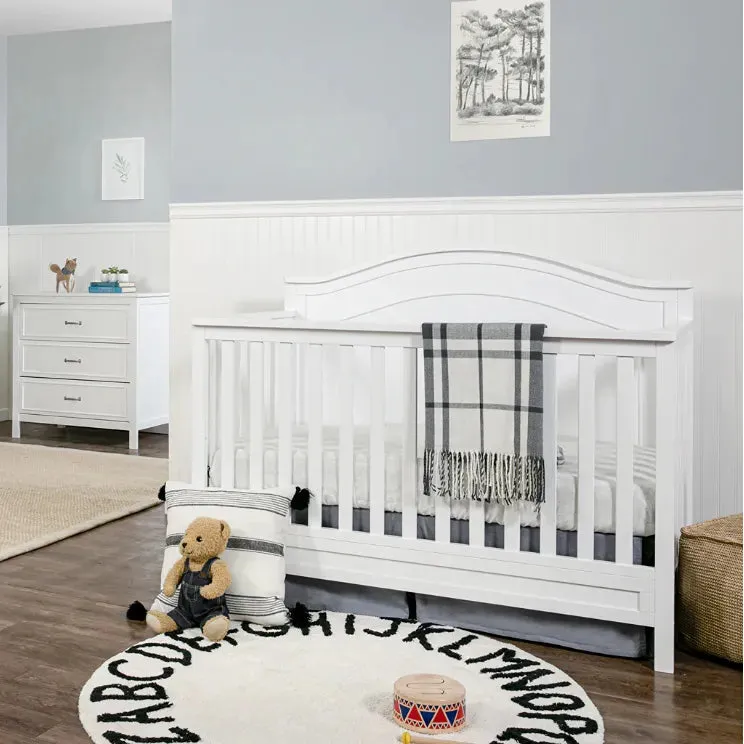 Charlie 4-in-1 Convertible Crib - White