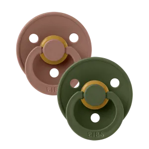 Colour Natural Latex Pacifier 2 pack | Woodchuck / Hunter Green