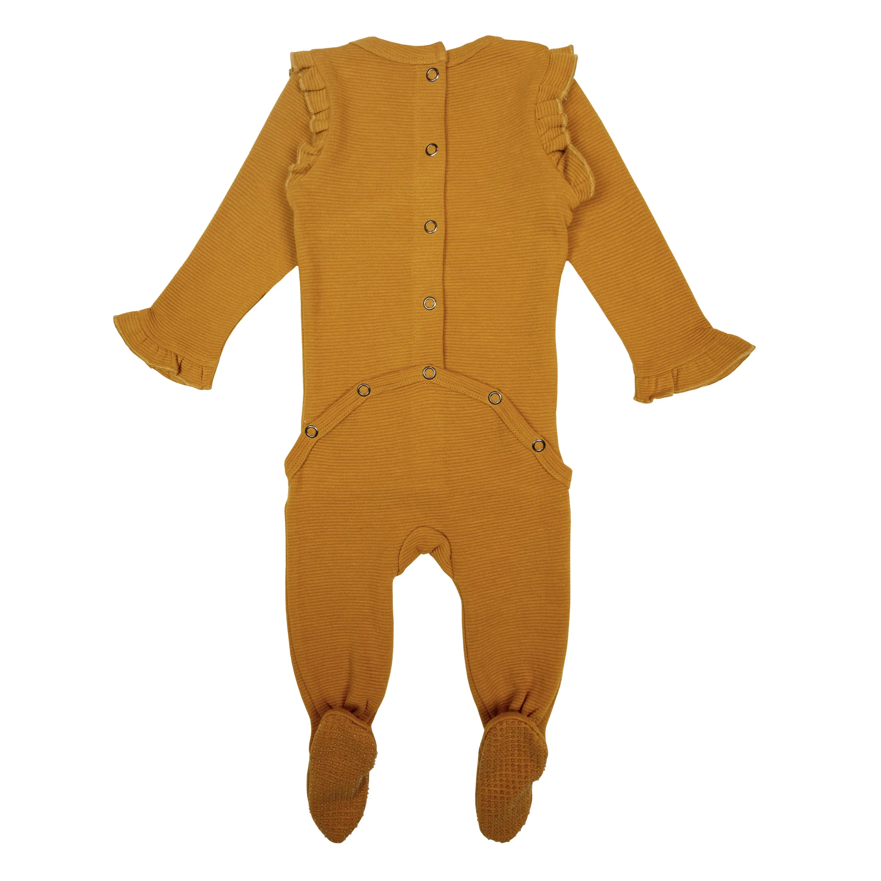 Corduroy Wrap Footie in Butterscotch