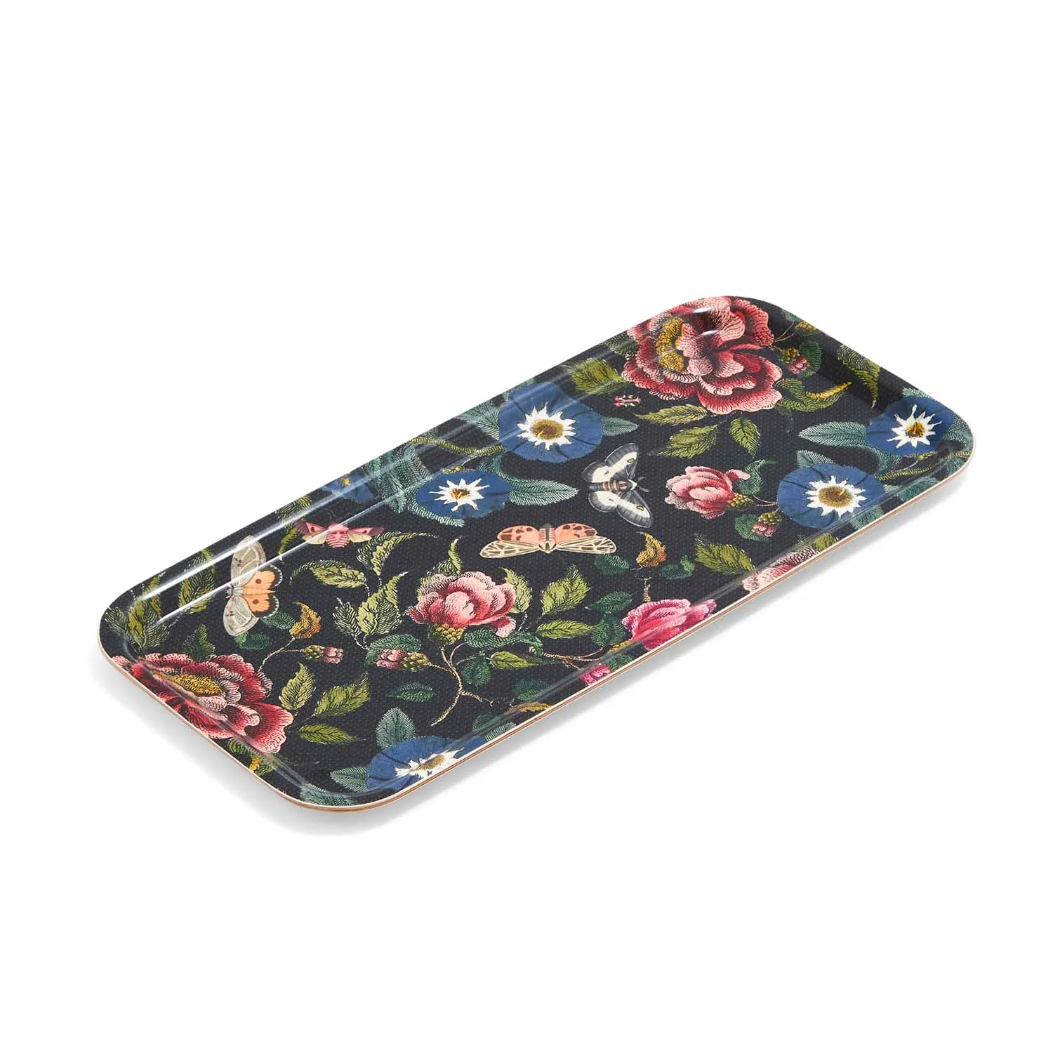 Creatures of Curiosity Dark Floral Birch Tray