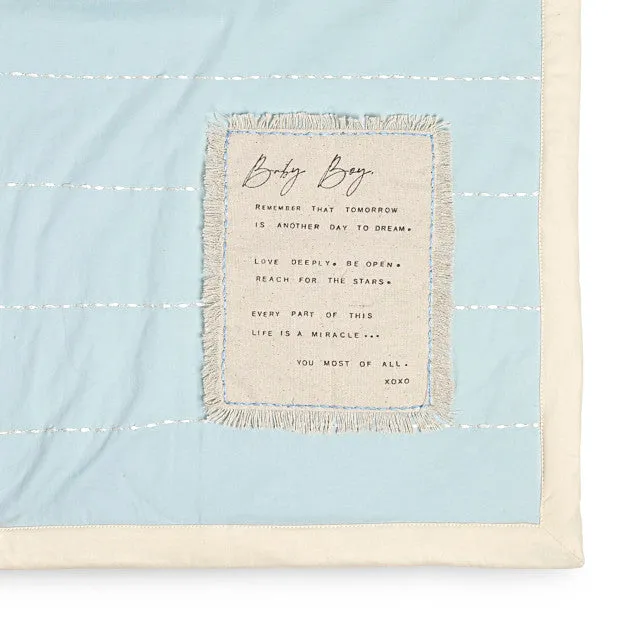 Dear You Baby Blanket - Blue