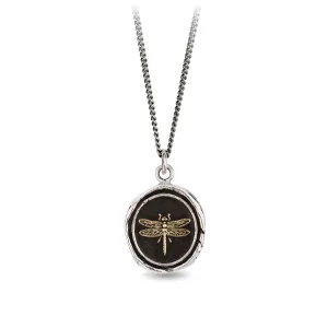 Dragonfly 14K Gold on Silver Talisman