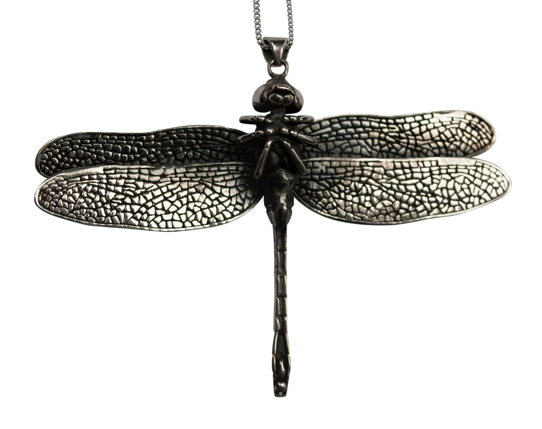 Dragonfly Necklace Silver