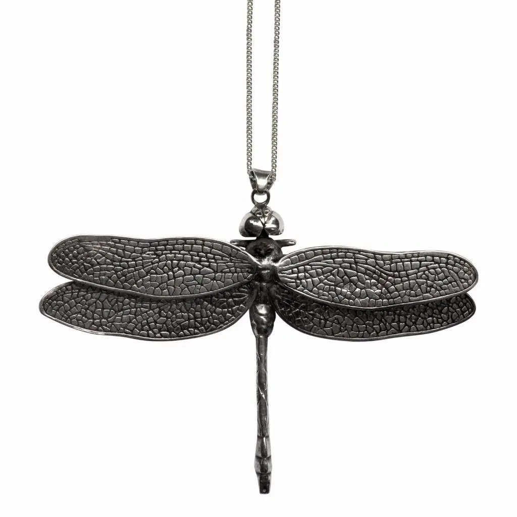 Dragonfly Necklace Silver