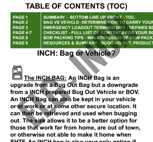 Emergency Loadout Guide - I'm Never Coming Home (INCH)