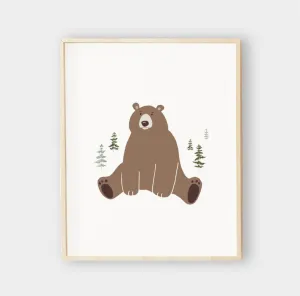 Forest Friends Bear Digital Print