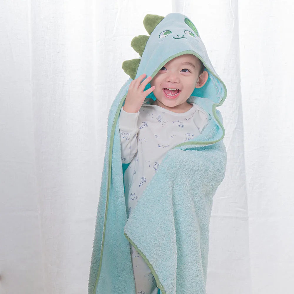 Genie Dino Bath Towel   Genie Head-to-Toe Baby Wash