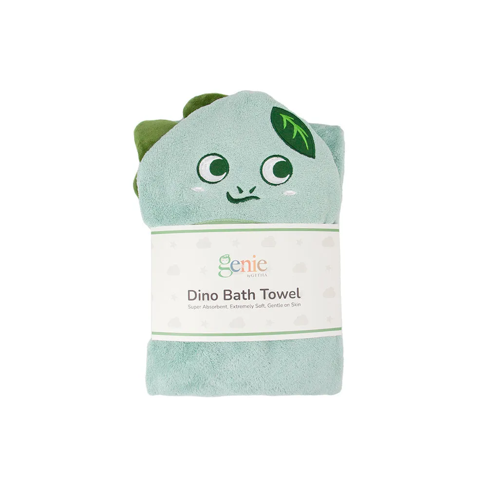 Genie Dino Bath Towel   Genie Head-to-Toe Baby Wash