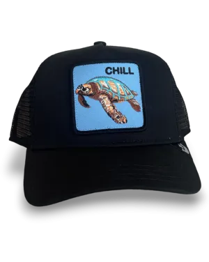 Goorin Bros The Chill Sea Turtle {Chill} Trucker Hat (Black)