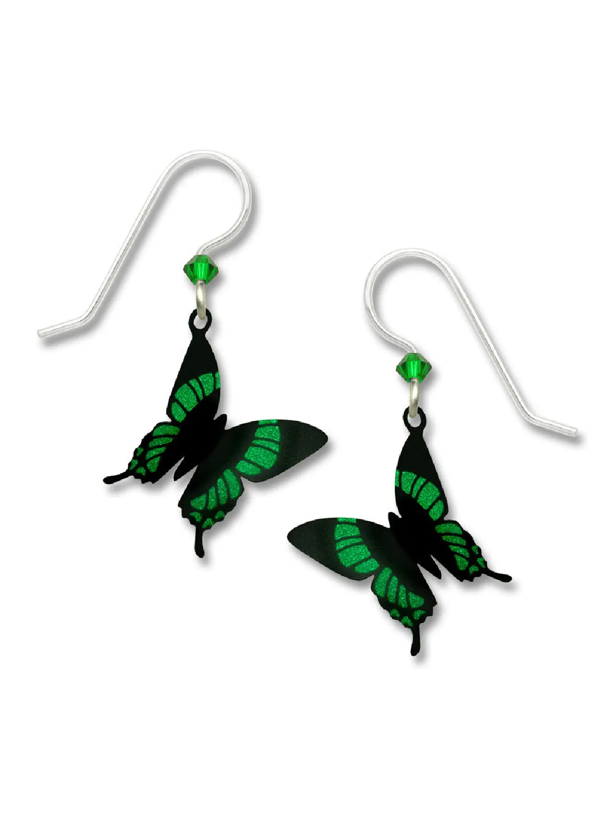 Green Butterfly Earrings by Sienna Sky