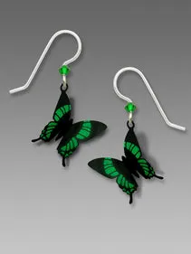 Green Butterfly Earrings by Sienna Sky