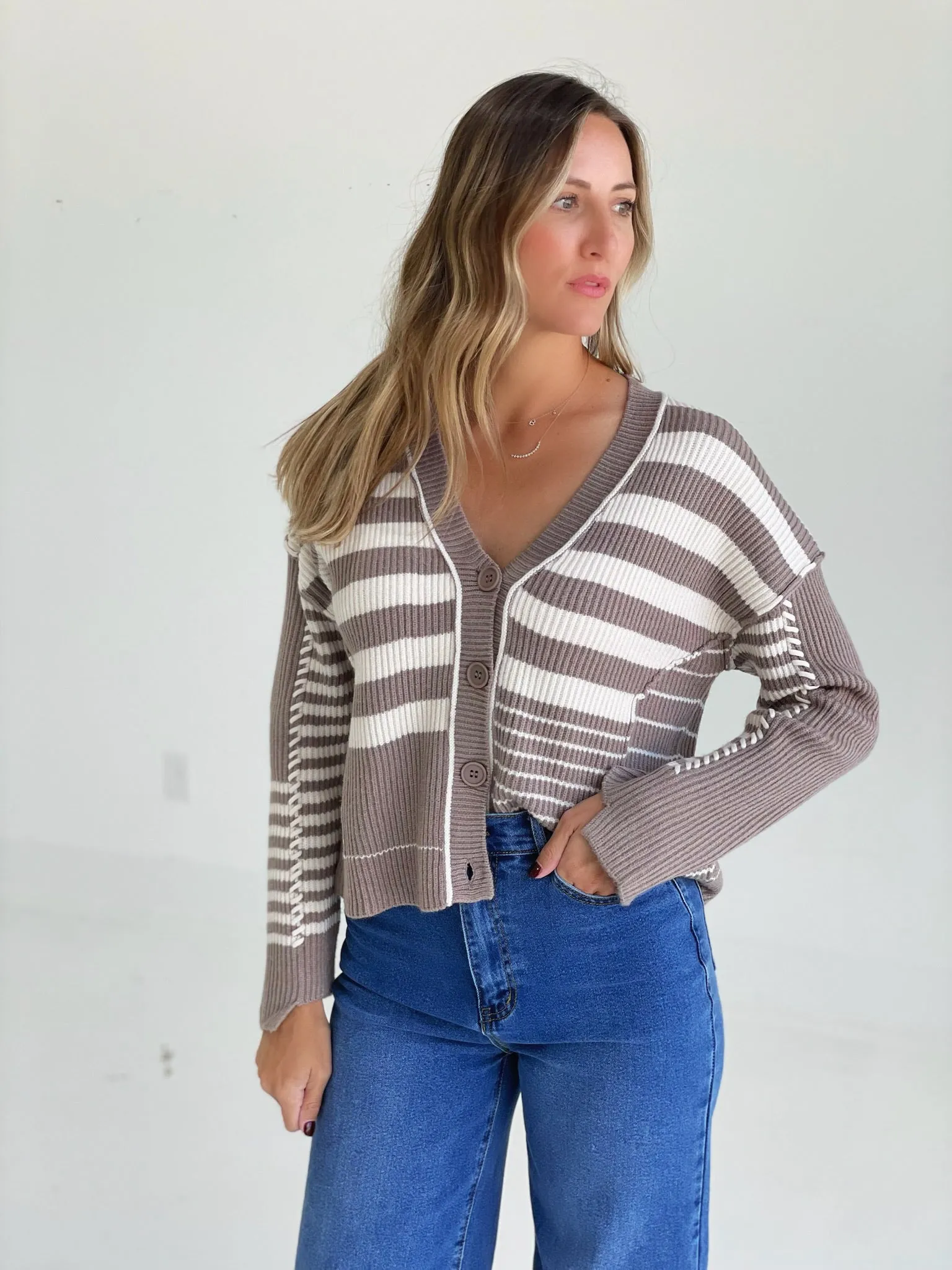 Gretta Striped Cardigan