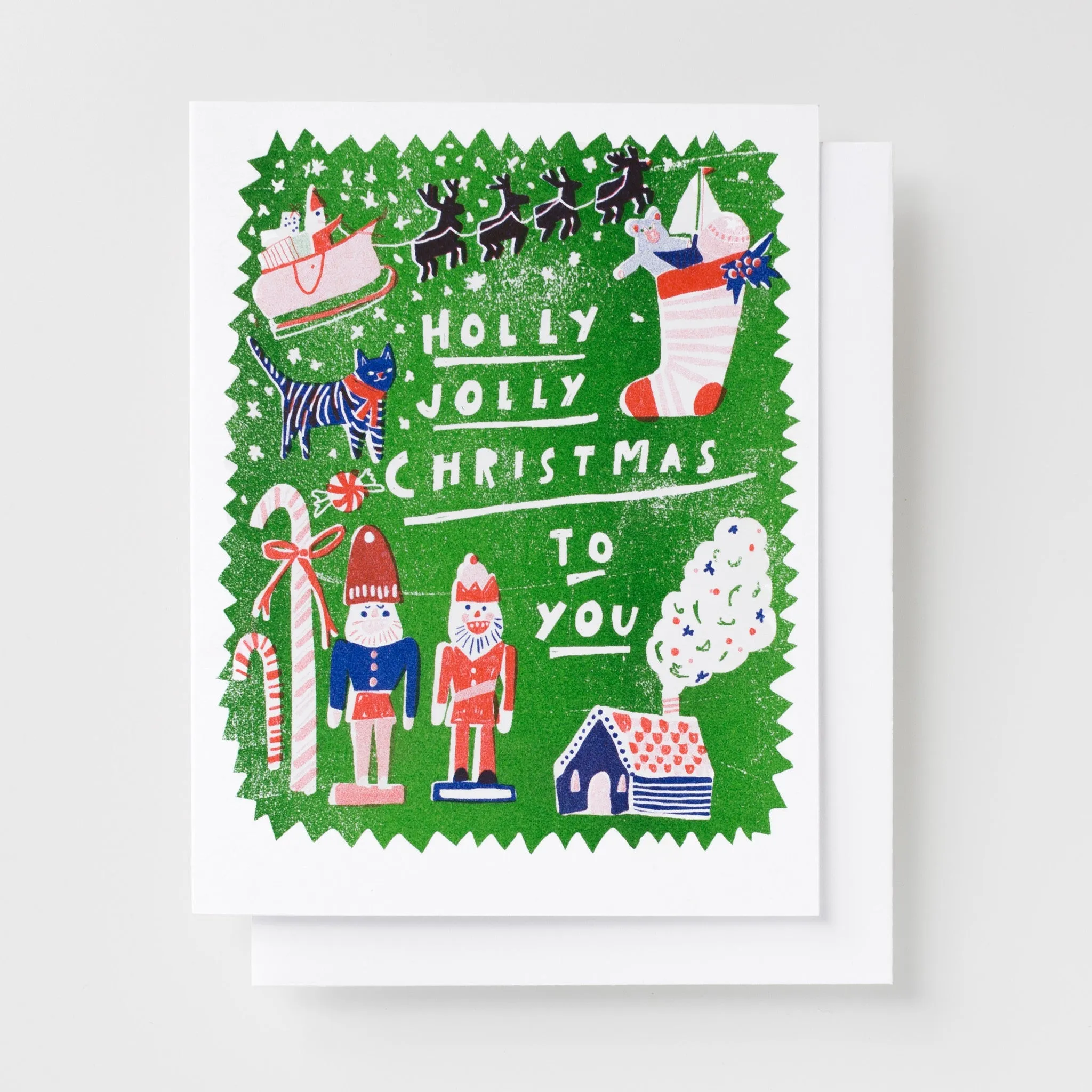 Holly Jolly Christmas - Risograph Card Set