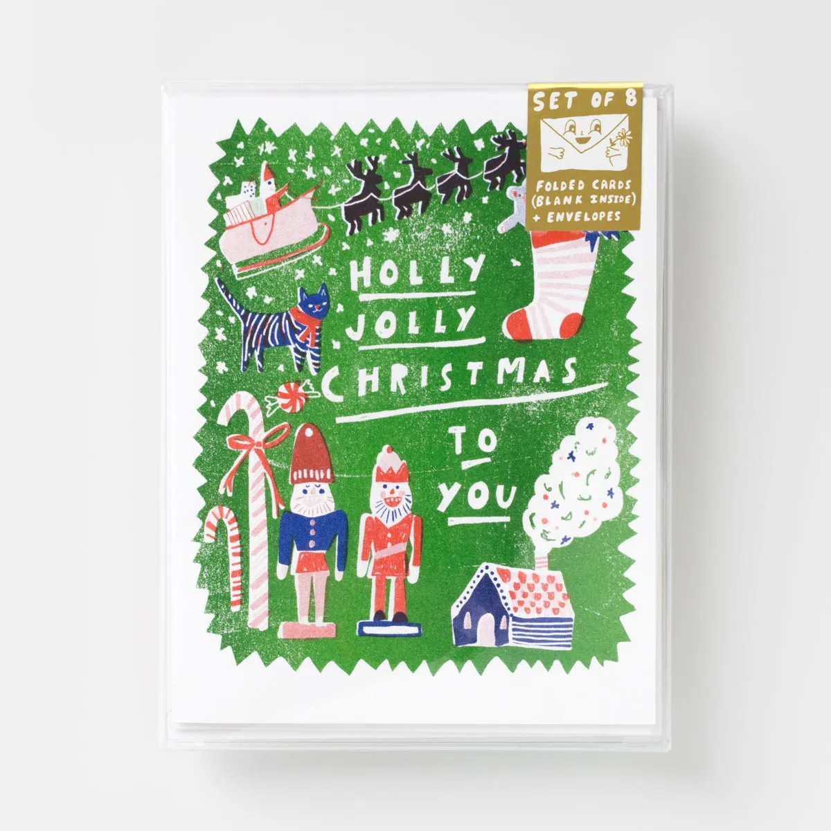 Holly Jolly Christmas - Risograph Card Set