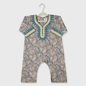 Jalabiya Onesie Ghaliya Paisleys Collection -  Blue