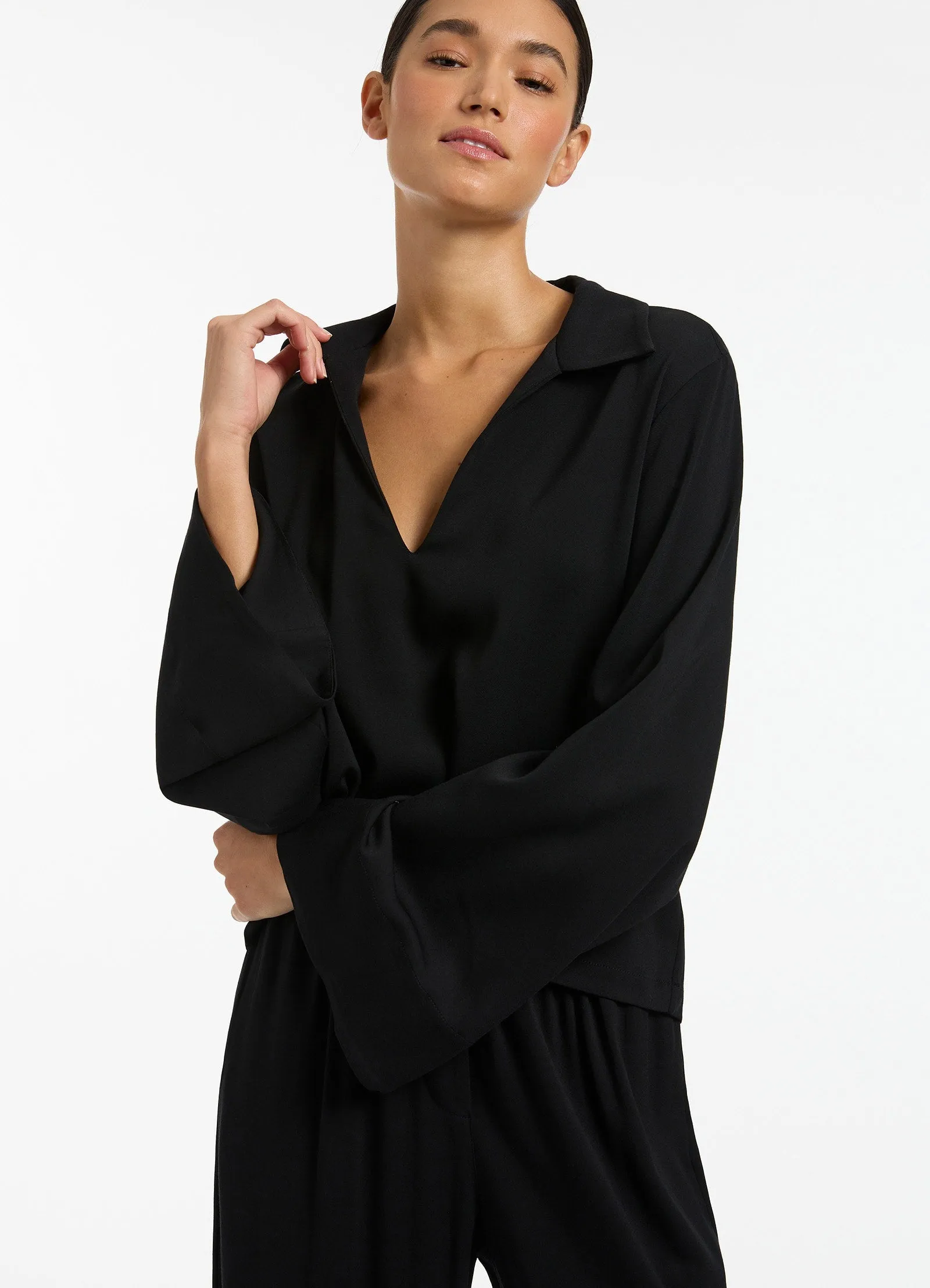 Jetset Relaxed Shirt - Black