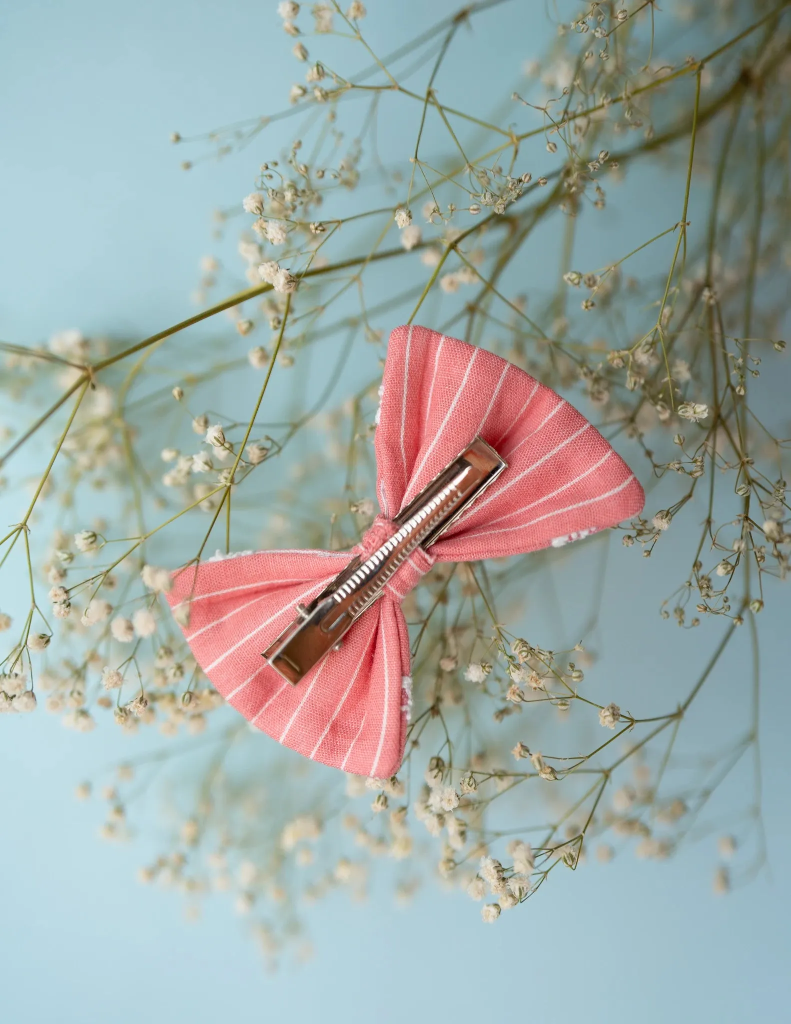 Lace Bow Hair Accessory - Pink