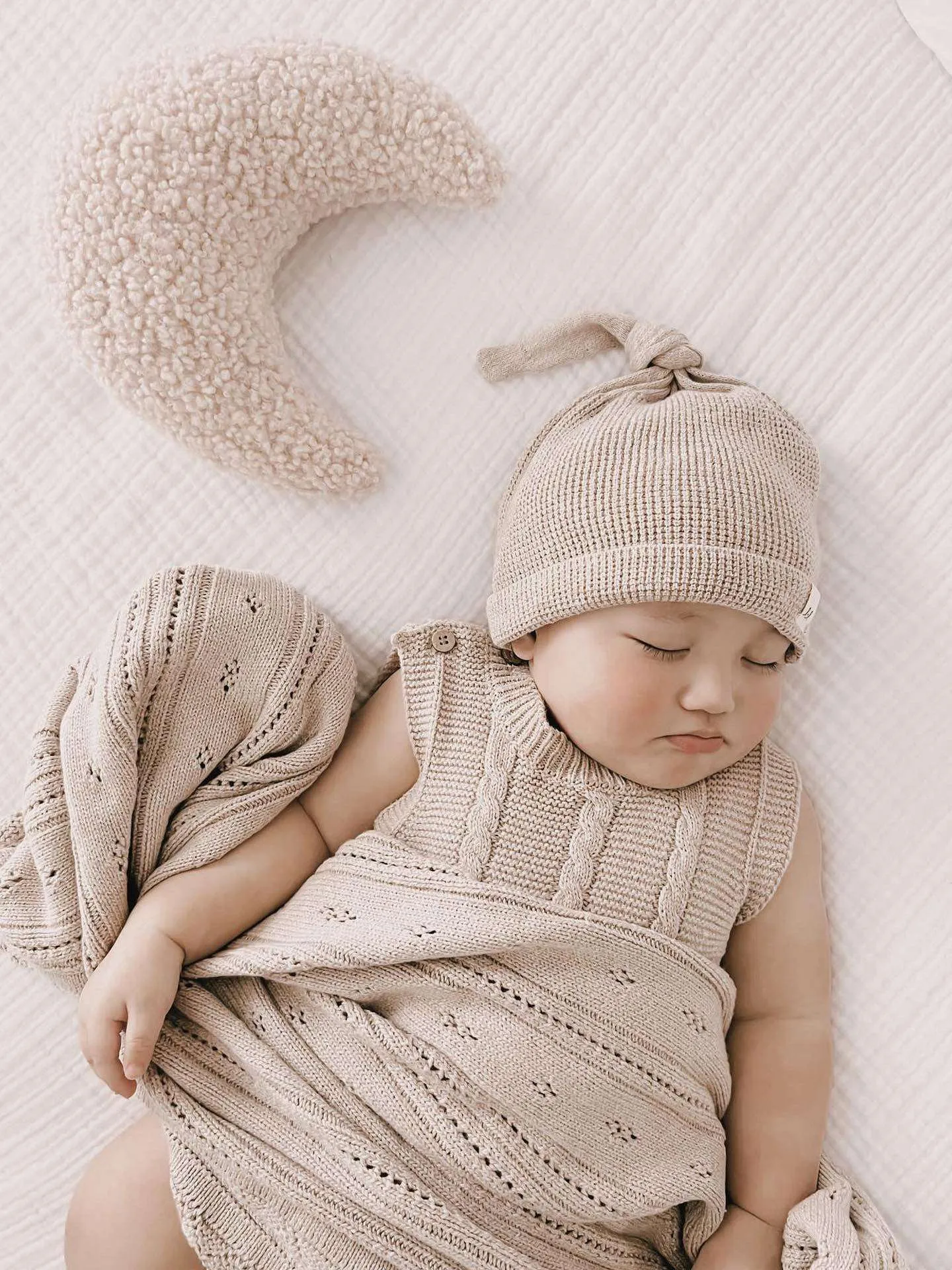 Luna   Luca Knotted Hat | Heather Beige