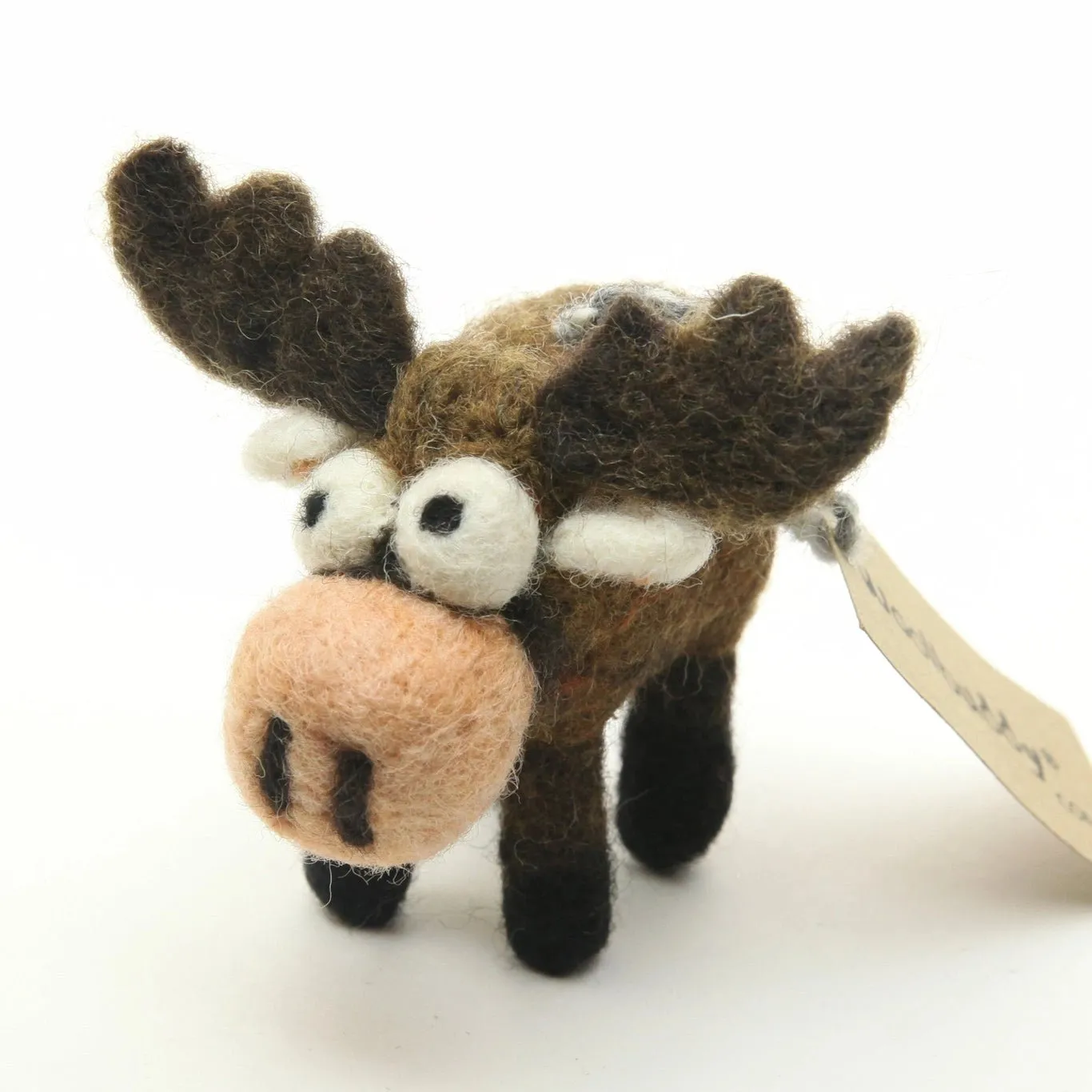 Moose Felt Ornament by Woolbuddy